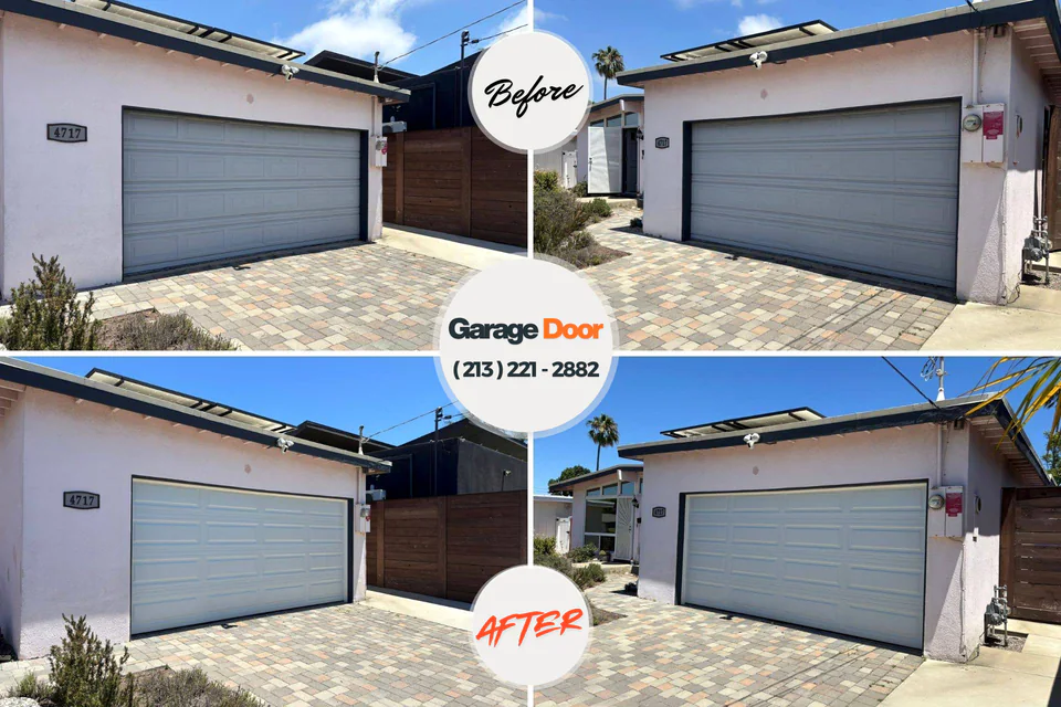 Before and after: garage door repair Towamensing Trails, PA
